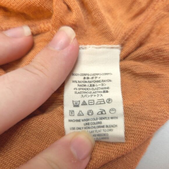 We the Free People Womens Small Orange Scoop Neck Sleeveless Tank Top Shirt - Picture 4 of 7